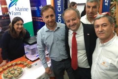 Ingrid Suazo, La Cascada; Mauricio Schultz, Nicolás Monckeberg, Ministro del Trabajo, Ulises Ebner, La Cascada y Ricardo López, SalmonChile